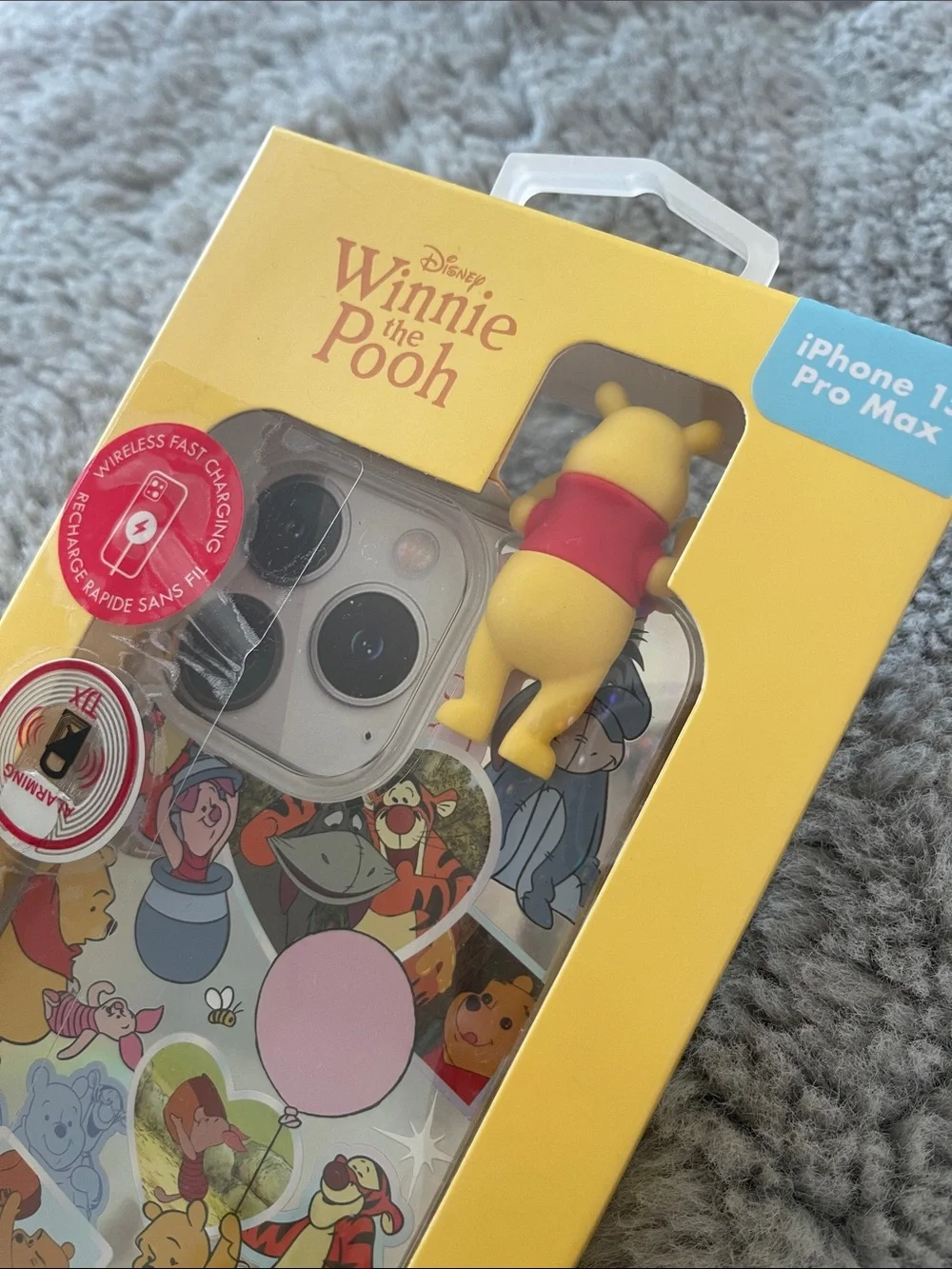 Disney Winnie the Pooh Clear iPhone Case with Yellow & Red 3D Pooh Charm